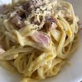 かつぞう☆'s cooksnap of when they made シェフ直伝時短カルボナーラ スパゲティー.