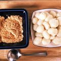 ビツコ's cooksnap of when they made こどもと作るおやつ^_^豆腐月見だんご.