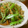 低カロ探検隊's cooksnap of when they made さやえんどうとにんじんとちくわの甘辛炒め.