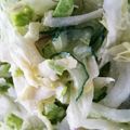 おかんです！'s cooksnap of when they made しゃりしゃりキュウリとレタスの白和え♪.