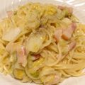 haturi's cooksnap of when they made 白菜たっぷりクリームスパゲティー♡.