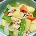 tamama1102's cooksnap of when they made ひき肉とめんつゆを使った肉じゃが.