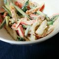 せんしユウヤンLV3's cooksnap of when they made ちくわ•きゅうり•かにかまのサラダ.