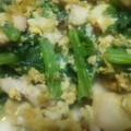 peachpies's cooksnap of when they made わさび菜のたまごとじ.