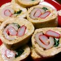 kaz～kaz～⭐'s cooksnap of when they made ぽん酢deちくわ☆カニかま☆大葉の卵焼き.
