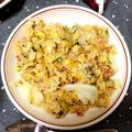 としちゃん。's cooksnap of when they made 簡単な油不使用ガーリック肉キャベツ炒飯.