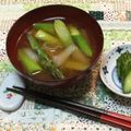 おはなすき's cooksnap of when they made アスパラガスと新玉ねぎの味噌汁.