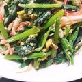 しま★★★'s cooksnap of when they made 鉄分豊富♡ほうれん草とかにかまの卵とじ.