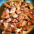 ずぼり～♪'s cooksnap of when they made 砂肝のガーリックバター＆粒マスタード炒め.