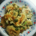 まーべあ18's cooksnap of when they made 簡単 冷凍枝豆とちくわのかき揚げ風.