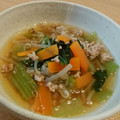 クック77SWFD☆'s cooksnap of when they made 簡単！小松菜ともやし挽き肉の和風煮込み＊.