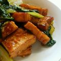 yum K1's cooksnap of when they made 厚揚げとチンゲン菜のオイスターソース炒.