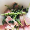 チョモ8888's cooksnap of when they made 豆苗とベーコン炒め.