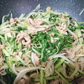 yshkyat's cooksnap of when they made 簡単♡豚こまと水菜の炒め物！豚丼にも！.