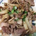 sacoharu's cooksnap of when they made うまうま☆長いもと豚肉のバタポン炒め.