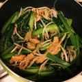 おにぎリマン's cooksnap of when they made 小松菜と油揚げのニンニク炒め.