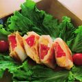 nori1014's cooksnap of when they made 春巻きトマトチーズplusたまごベーコン.
