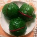 qtmonica's cooksnap of when they made スイスチャードでめはり寿司.