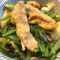クックRJJ7XY☆'s cooksnap of when they made 厚切り豚肉と小松菜のオイスターソース炒め.