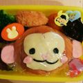 クック2L0ENV☆'s cooksnap of when they made お正月 キャラ弁 申年♡おさるサンド.