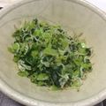 mikemilk＊'s cooksnap of when they made カブの葉としらすの炒め物.