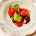 yesmama's cooksnap of when they made タコきゅうりトマトのバジルマリネ☆.
