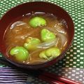 おはなすき's cooksnap of when they made ❤新たまとそら豆の❤お味噌汁❤.