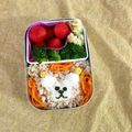 クックUXZTQO☆'s cooksnap of when they made ダッフィーのとりそぼろ弁当✿キャラ弁.