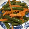 キタマニ's cooksnap of when they made 冷凍いんげんと人参のごま和え.