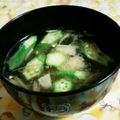 ゆこPIN's cooksnap of when they made オクラとみょうがの味噌汁.