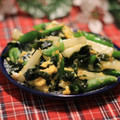 ぽっぽぺぺ's cooksnap of when they made スナップエンドウとふわ卵ワカメの生姜炒め.