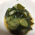 いすかんだる's cooksnap of when they made ポン酢で簡単！きゅうりとわかめの酢の物.