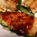 ♥ミルクティ♥'s cooksnap of when they made 簡単にウマウマ♡ウチのピーマンの肉詰め♡.