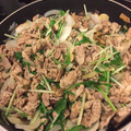 shunkyo's cooksnap of when they made 簡単♡豚こまと水菜の炒め物！豚丼にも！.