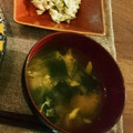 ☆na0na0☆'s cooksnap of when they made 朝の卵、ほうれん草、海苔のお味噌汁.