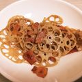 みっちゃん1年目's cooksnap of when they made 蓮根とベーコンのにんにくバター醤油.