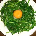 クックWSQEN9☆'s cooksnap of when they made ニラと黄身と胡麻油おひたし☆おつまみ最適.