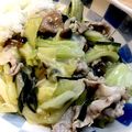 ポンチョ☆ポンチョ's cooksnap of when they made 豚肉とキャベツの塩にんにく炒め.