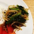 1one's cooksnap of when they made あと一品に！超簡単すぎるニラもやしナムル.
