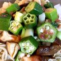 蒼の雫sp's cooksnap of when they made オクラと椎茸、ねぎの梅肉和え.