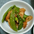 さくらスキップ's cooksnap of when they made ノンオイル♪スナップエンドウとちくわ炒め.