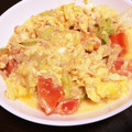 風間那岐's cooksnap of when they made 簡単スピード！トマトとレタスの卵とじ.