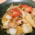 みかんみかんだいすき's cooksnap of when they made 豚バラとトマトのにんにくバター炒め！.
