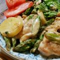 ma71yu's cooksnap of when they made 鶏とアスパラのクリーム煮.