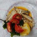 イチゴ、イチゴ。's cooksnap of when they made 鯖の塩焼きをトマト＆わかめでサラダ風に♪.