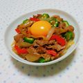 まあまま☆0403's cooksnap of when they made ✿牛丼＠オイスターソース風味＠黄身で❤✿.