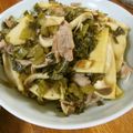 低カロ探検隊's cooksnap of when they made 筍と豚肉、高菜の炒め物.