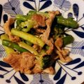ヴァリィママ's cooksnap of when they made アスパラと豚バラのオイマヨ黒胡椒炒め.