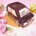 mikuing's cooksnap of when they made ムースで車の立体キャラケーキ♪電車もOK.