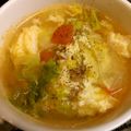 じんとっと's cooksnap of when they made レタスとトマトの卵コンソメスープ.